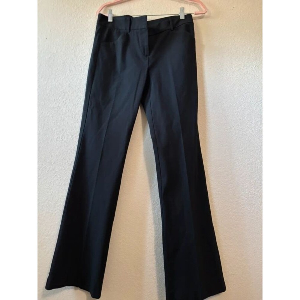 Theory Black Bootcut Dress Pants Tailored Flare Leg Career Workwear Trousers